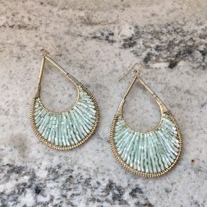 Boho Light Green Blue Earrings